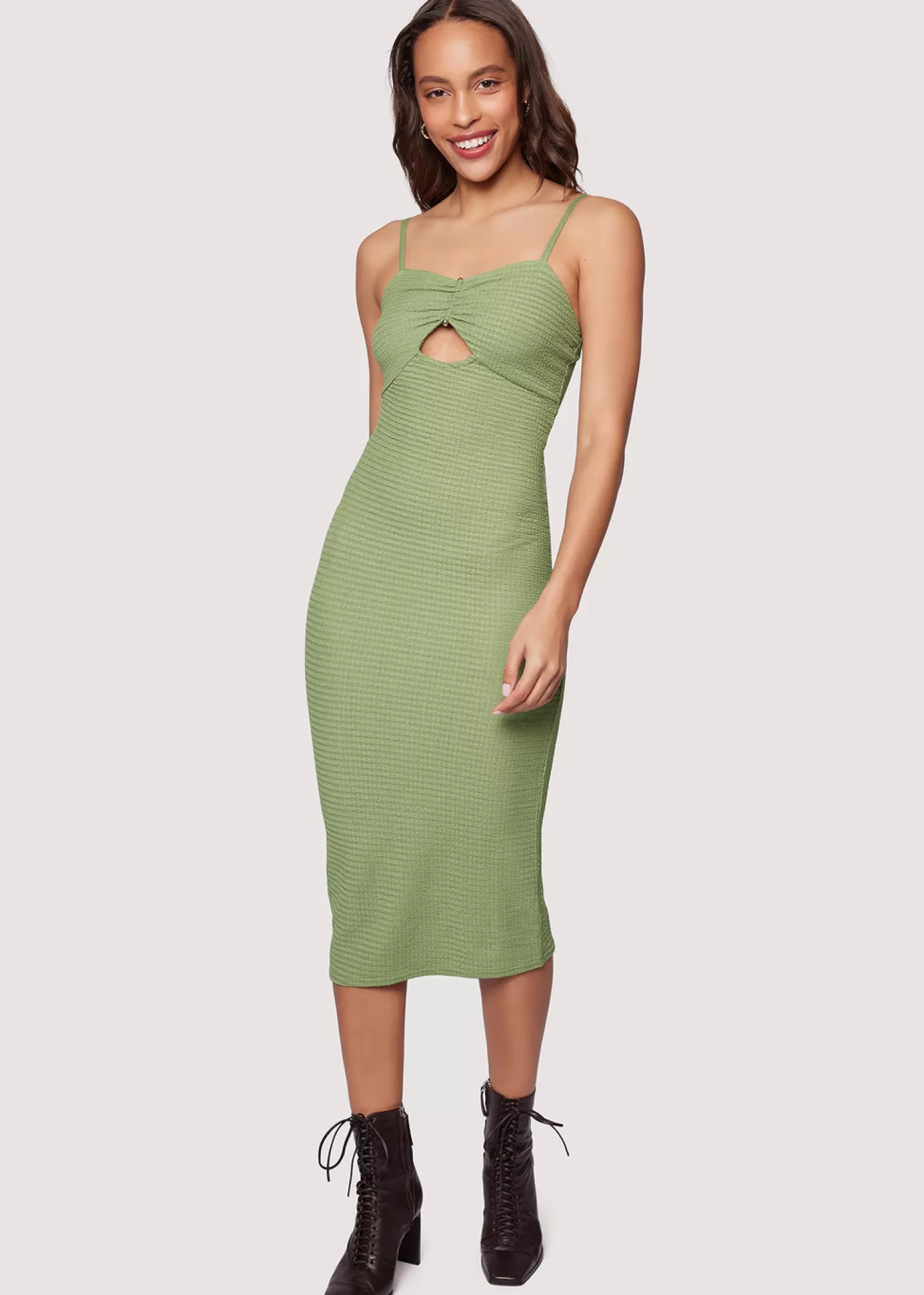 Lost + Wander Dresses*Agave Nectar Midi Dress GREEN