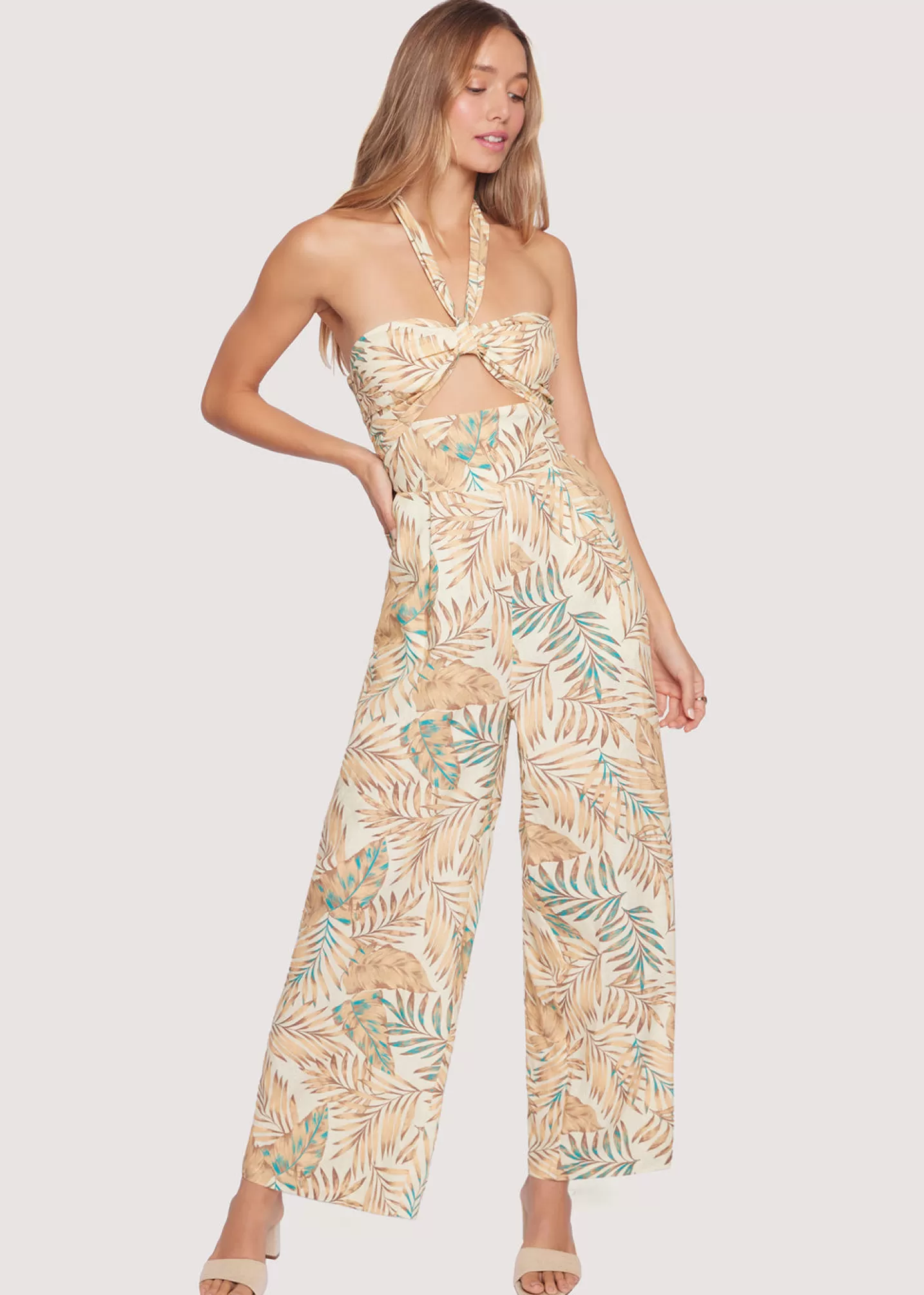 Lost + Wander Romper and Jumpsuits*Anafi Palm Jumpsuit IVORY