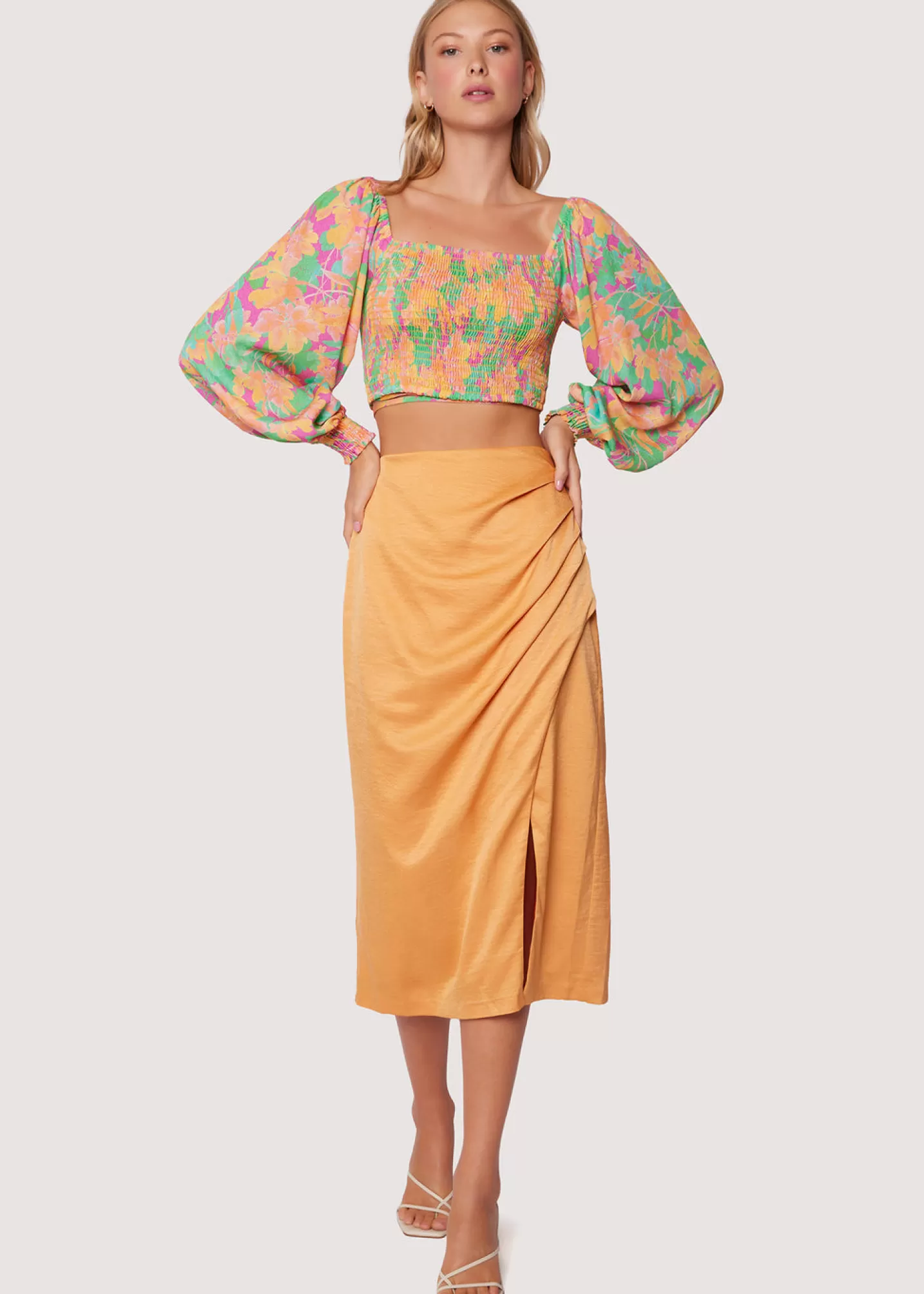 Lost + Wander Sets* Sunset Midi Skirt APRICOT