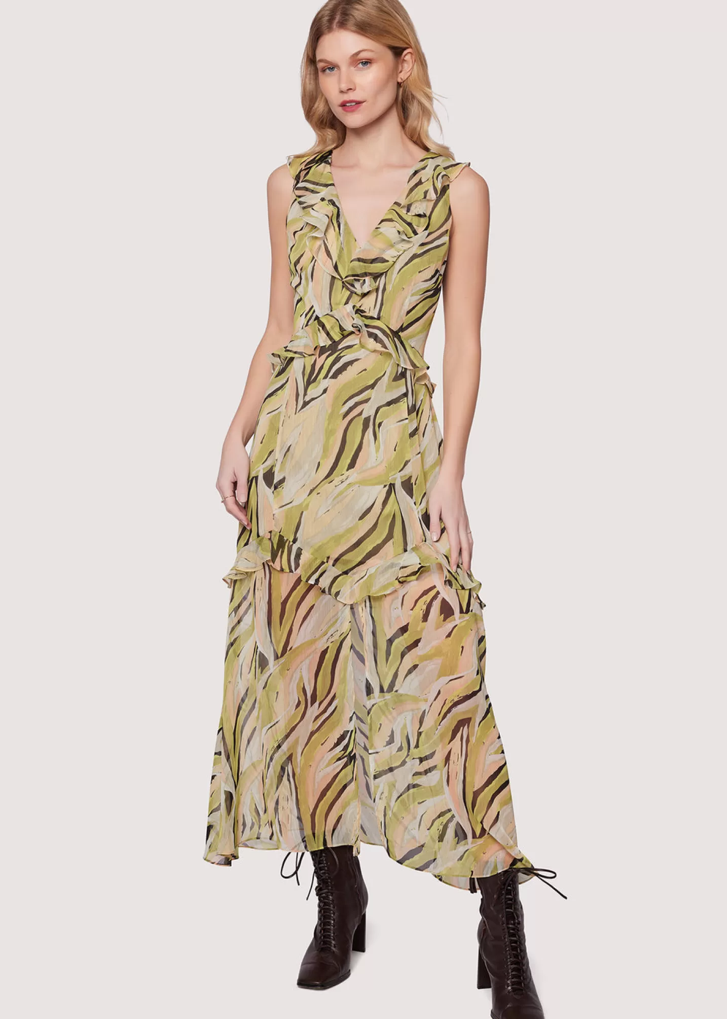 Lost + Wander Dresses*Arroyo Willow Maxi Dress GREEN-MULTI