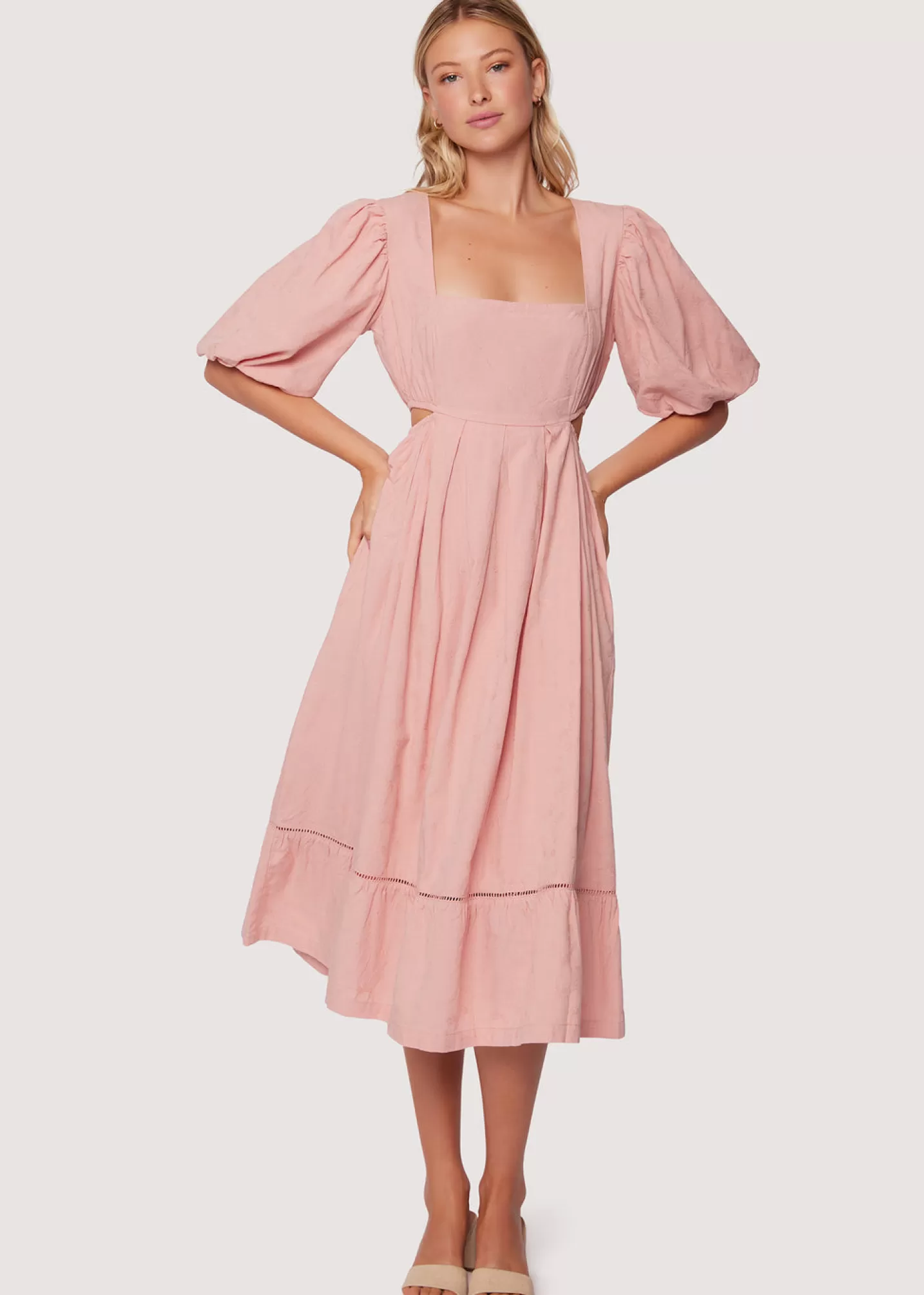 Lost + Wander Dresses*Bird Song Midi Dress BLUSH-PINK