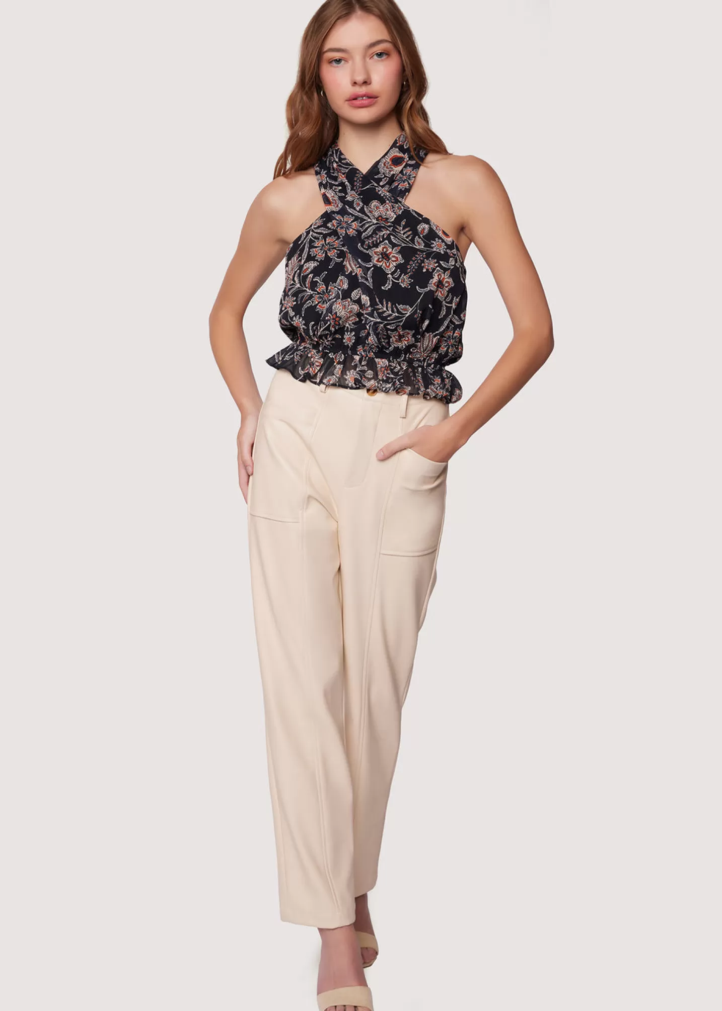 Lost + Wander Sets*Brunch Affair Straight Leg Pants CREAM