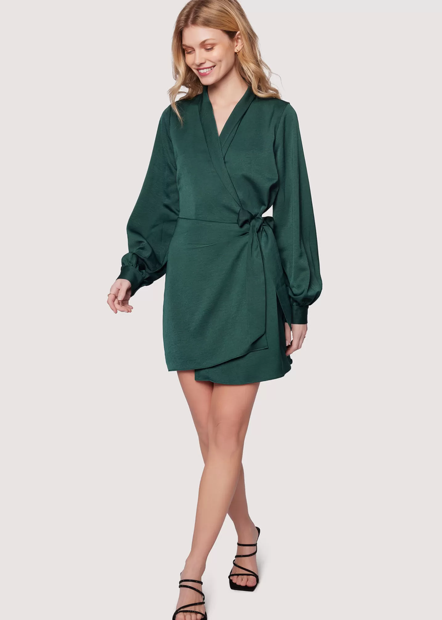 Lost + Wander Dresses*Calla Green Wrap Mini Dress CALLA-GREEN