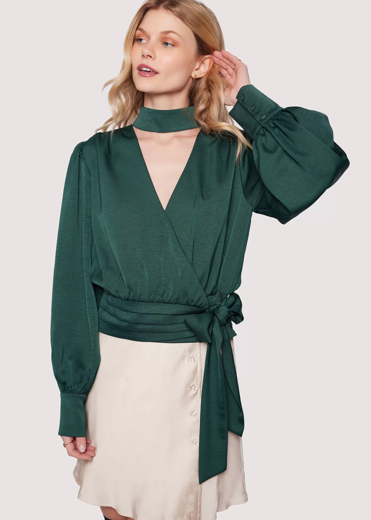 Lost + Wander Tops*Calla Green Wrap Top CALLA-GREEN