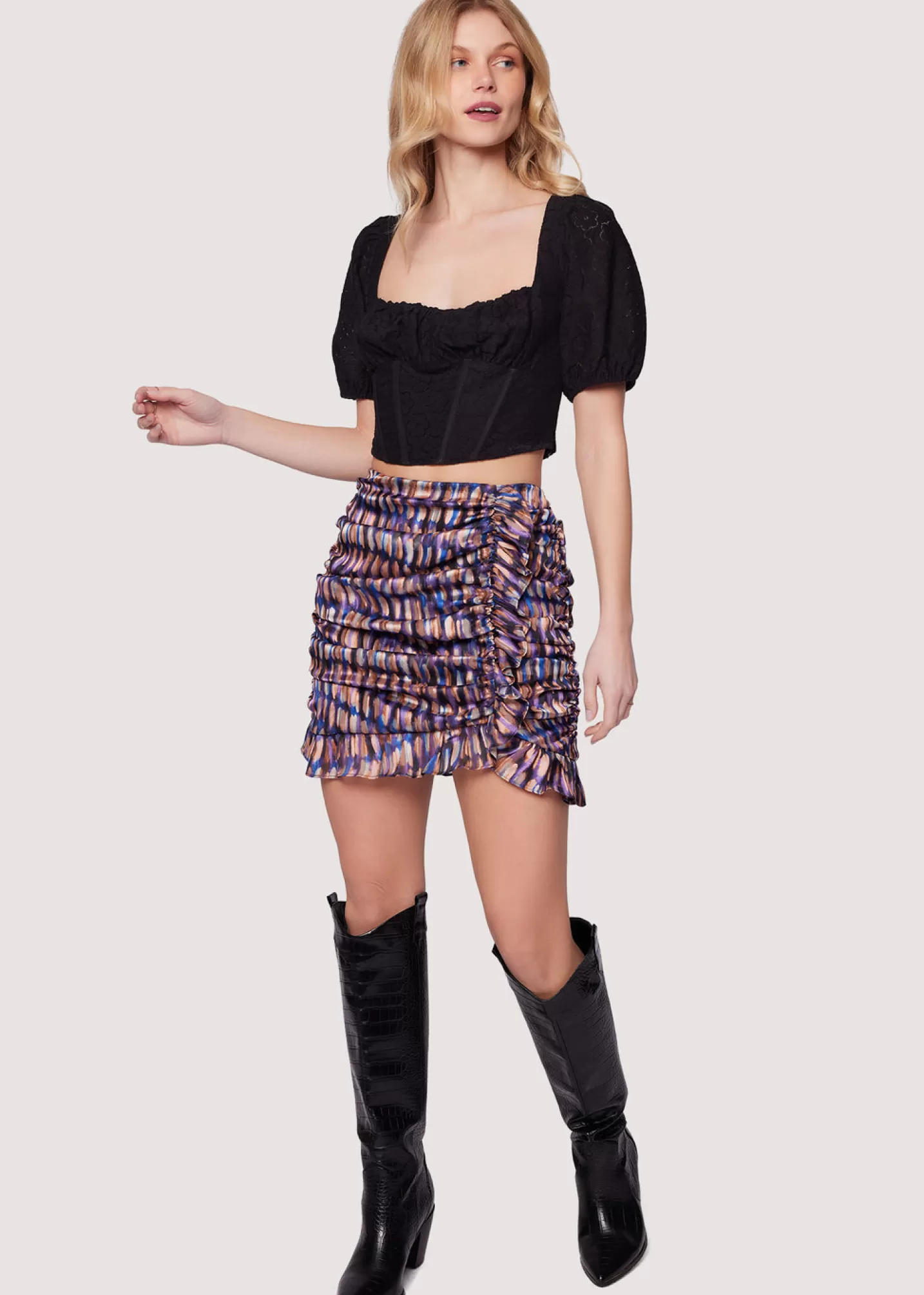 Lost + Wander Sets*Dream Light Mini Skirt PURPLEBLACK