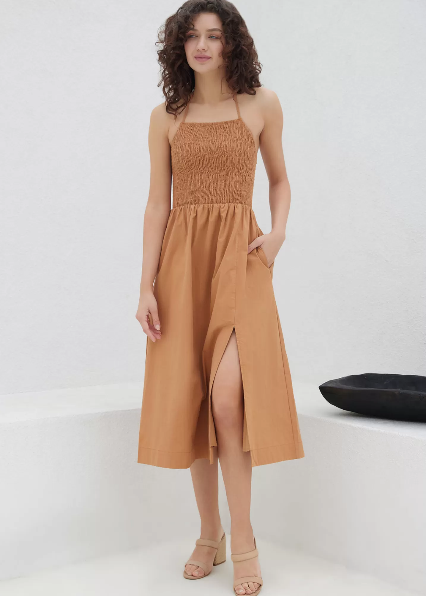 Lost + Wander Dresses*Lady Like Charm Midi Dress RUST