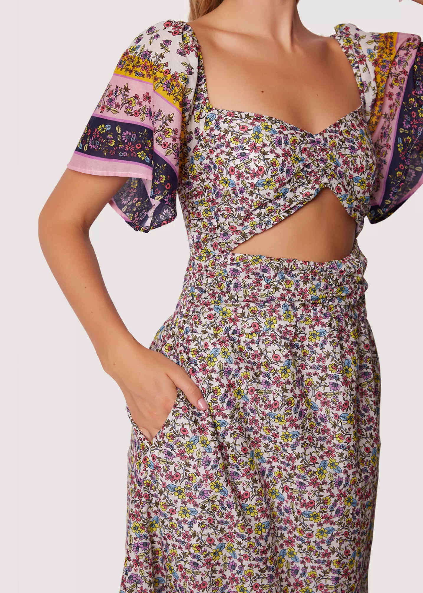 Lost + Wander Dresses*Lakeside Cottage Midi Dress FLOWER-MULTI