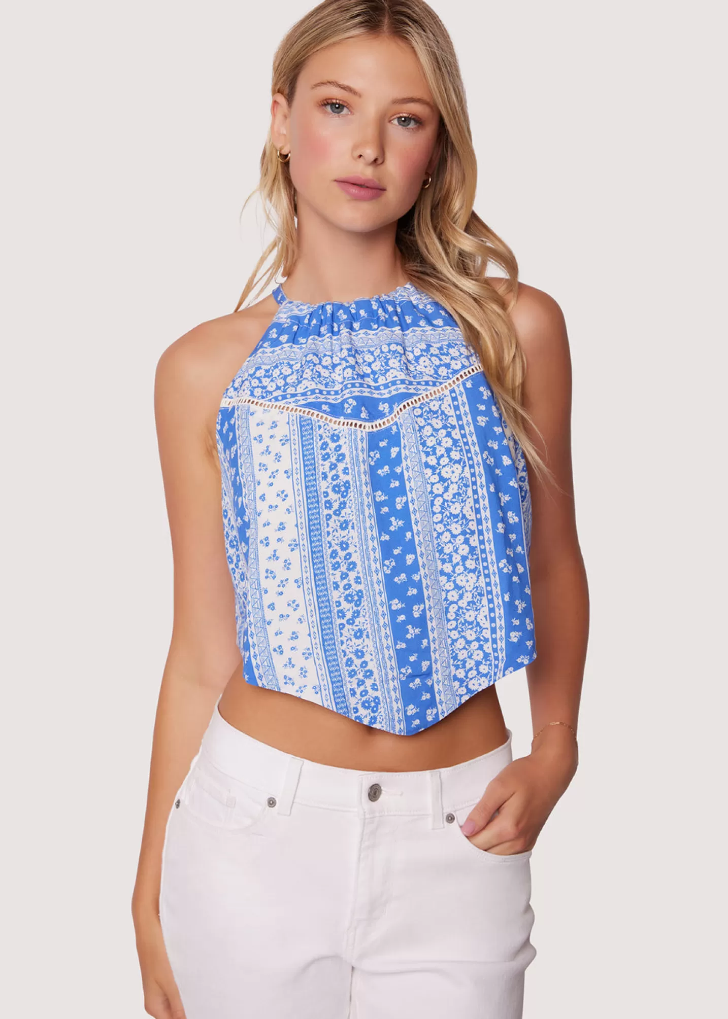 Lost + Wander Sets*Love Me True Top BLUE-WHITE-STRIPE