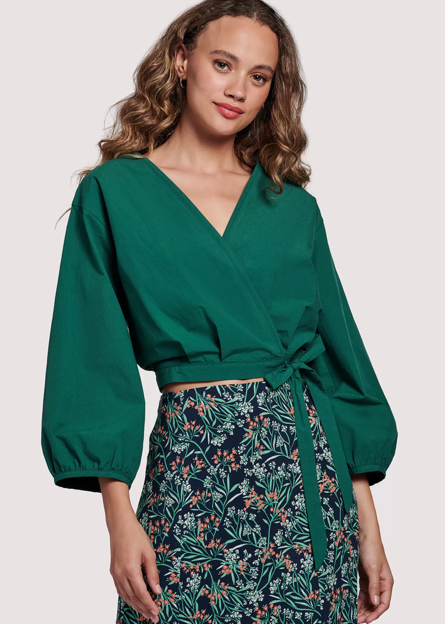 Lost + Wander Tops*Lovers Rock Wrap Top EMERALD