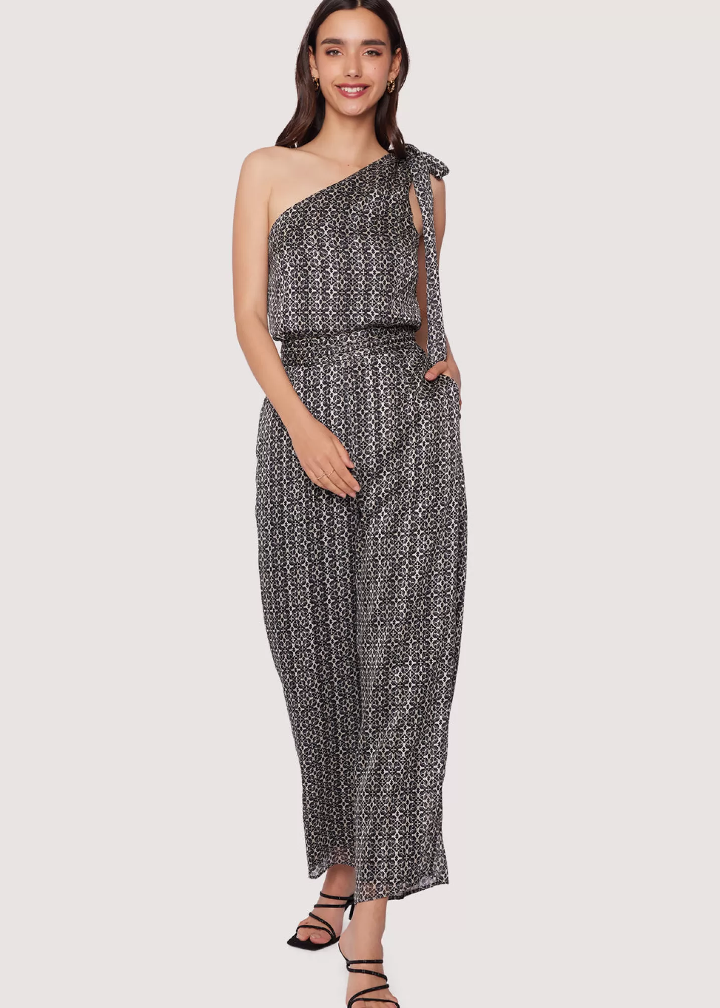 Lost + Wander Romper and Jumpsuits*Mira Jumpsuit BLACK-IVORY-MULTI