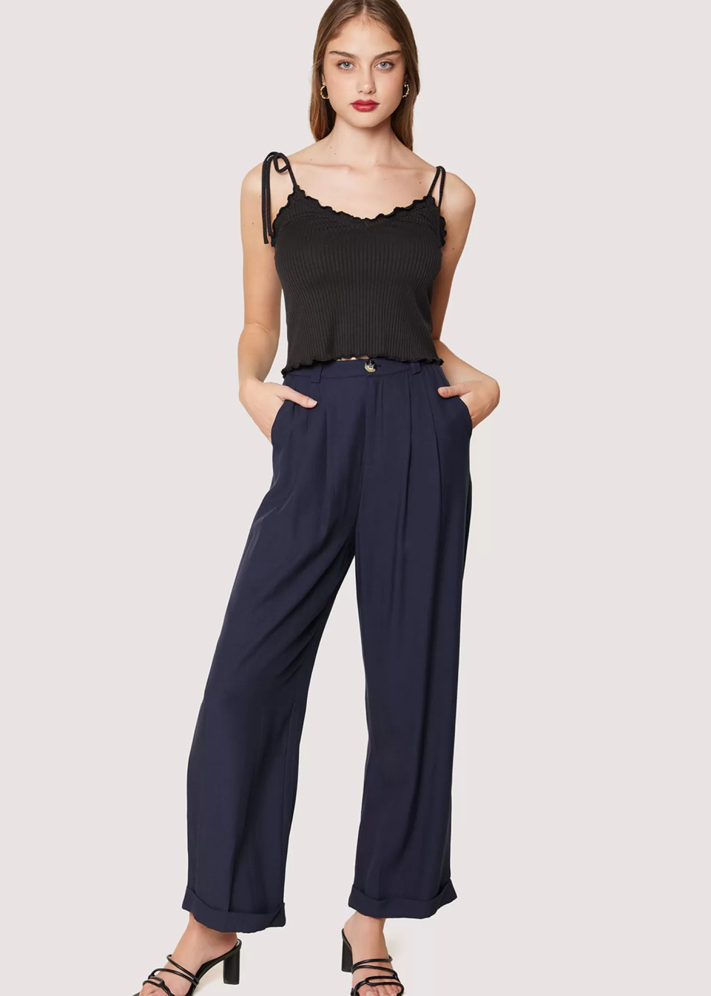 Lost + Wander Pants and Shorts*Rolled Hem Trouser Navy