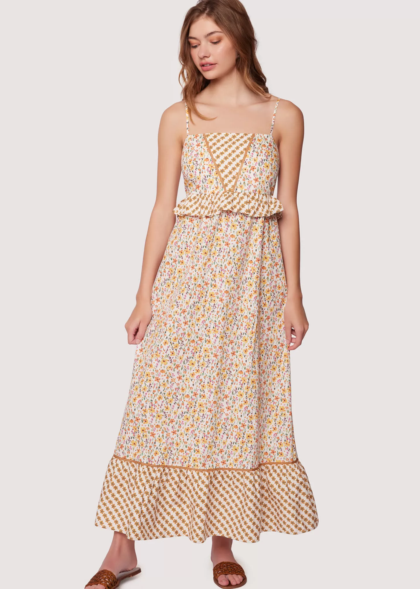 Lost + Wander Dresses*Spring Sunrise Maxi Dress YELLOW-MULTI-FLORAL