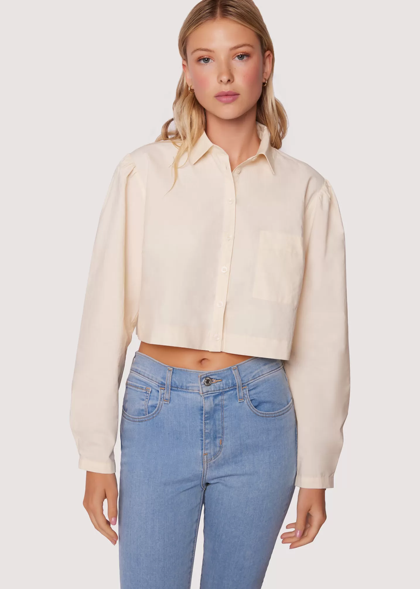 Lost + Wander Sets*Sunny Business Boxy Crop Top OFF-WHITE