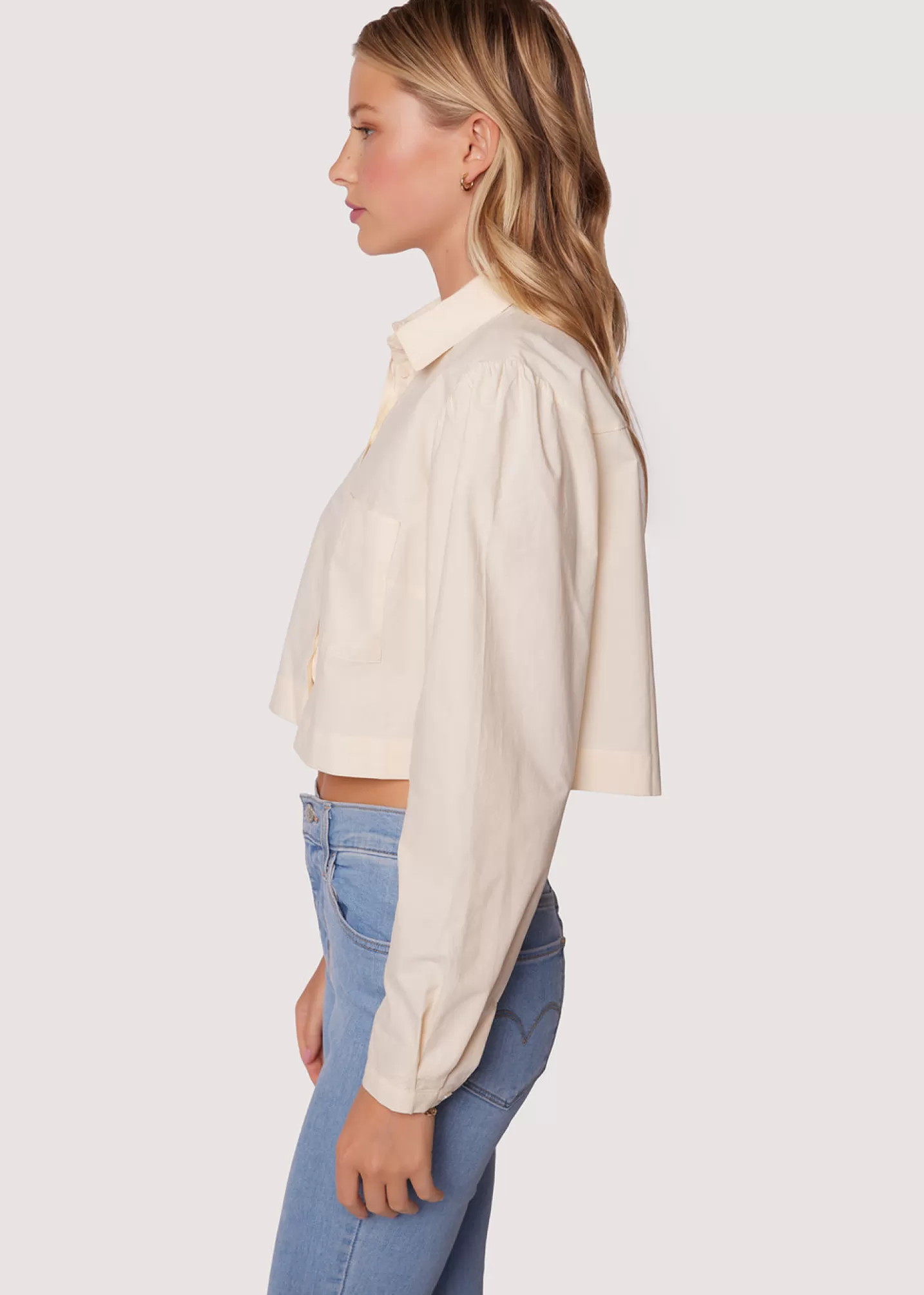 Lost + Wander Tops*Sunny Business Boxy Crop Top OFF-WHITE