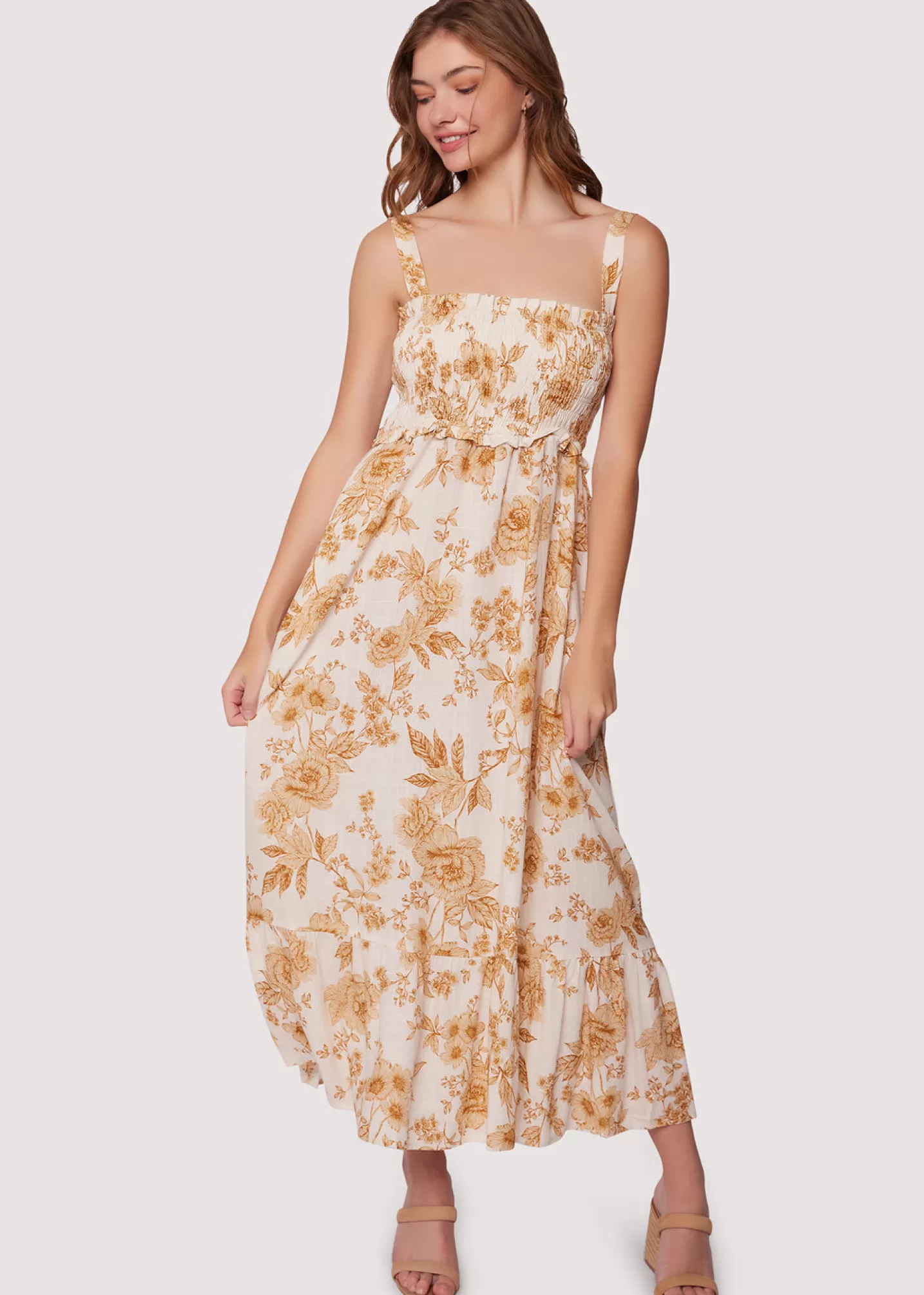 Lost + Wander Dresses*Toasted Rose Maxi Dress BROWN-FLORAL