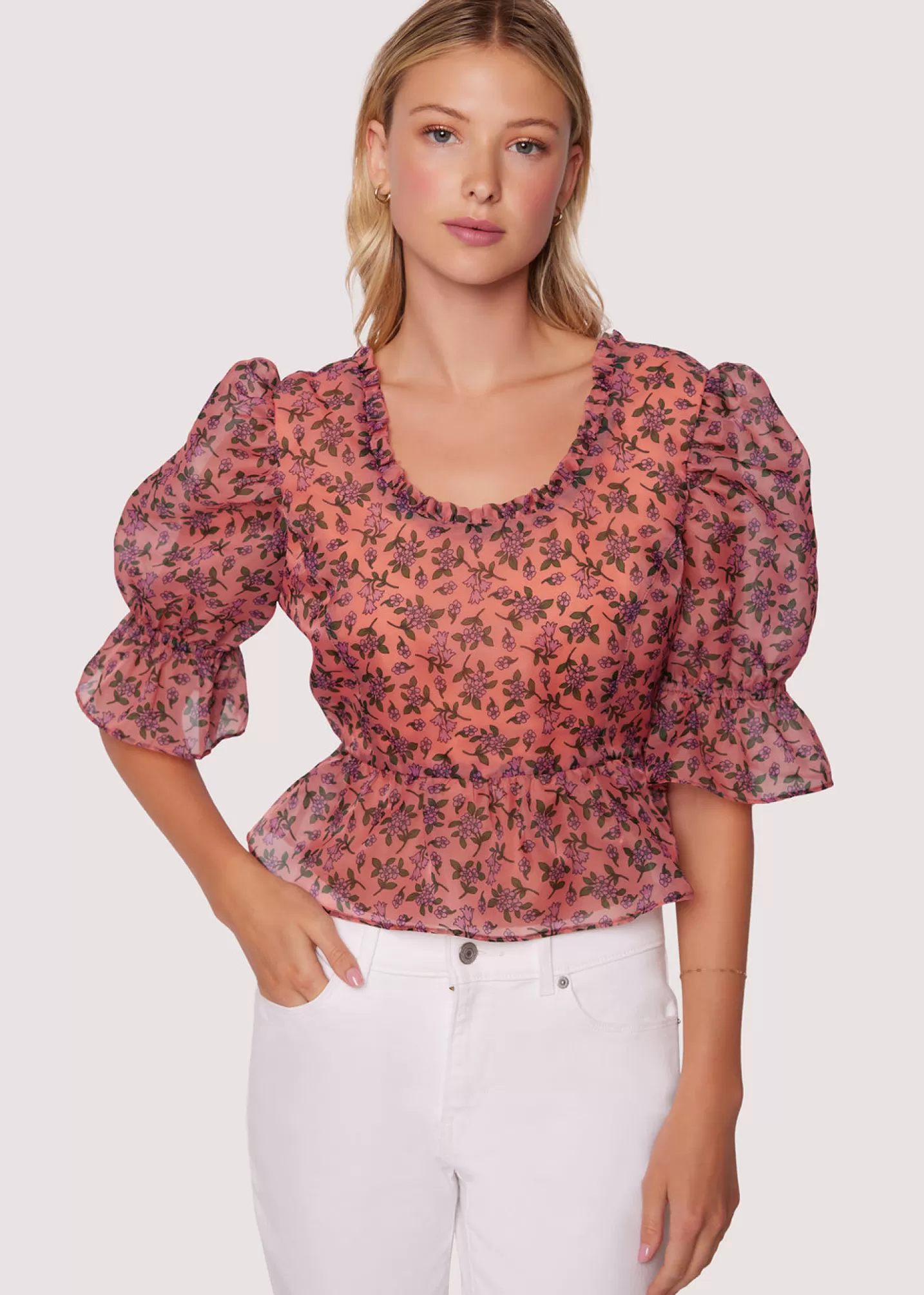 Lost + Wander Tops*Venus Rising Top PINKFLORAL