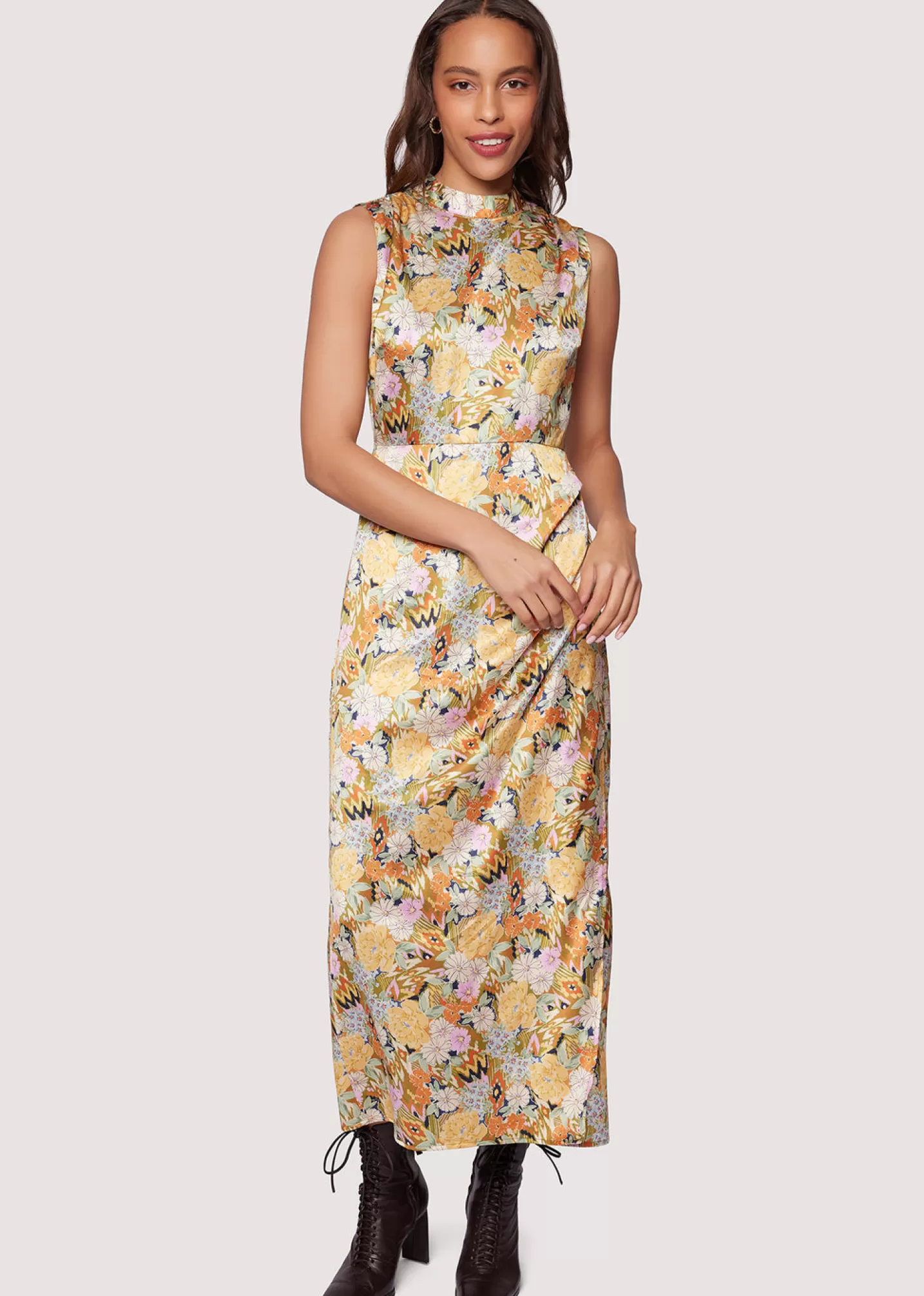 Lost + Wander Dresses*Wildflower Dusk Maxi Dress OLIVE-MULTI-FLORAL